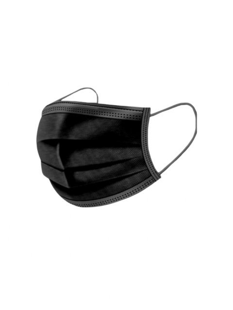 Disposable 3-Ply Face Mask Black (50s)