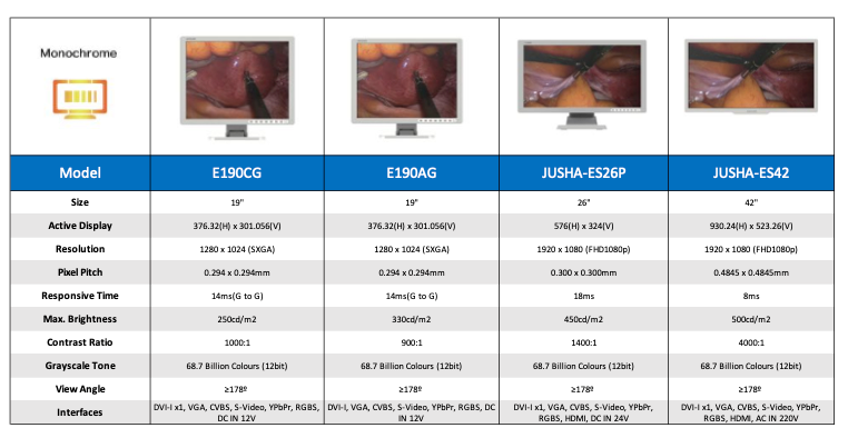 Specification of Surgical Displays