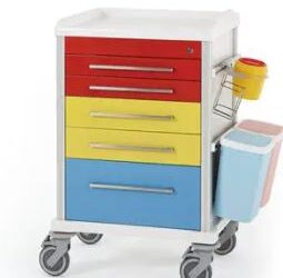 Anaesthetic Trolley ABS Top with 5 Drawers