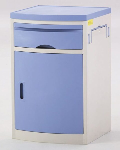 D-2 Bedside Locker Blue ABS On Castors