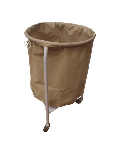 Single Soiled Linen Receiver Trolley With Canvas Bag
