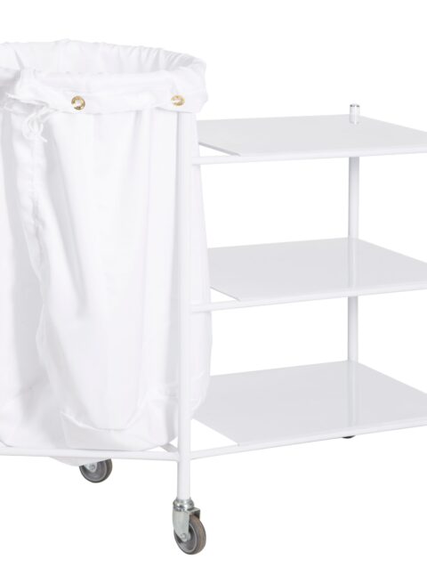 Soiled/Clean Linen Trolley with 3 Shelves and Bag