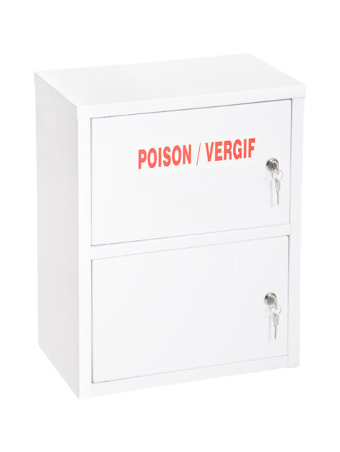 DOUBLE HORIZONTAL LOCKABLE POISON CABINET