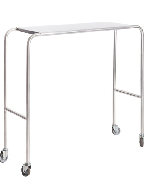 FULL STAINLESS STEEL FIXED HEIGHT OVERBED TABLE