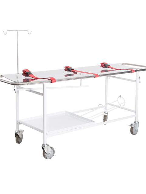PATIENT TROLLEY WITH STAINLESS STEEL TOP